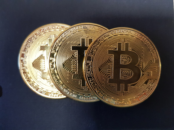 three bitcoins