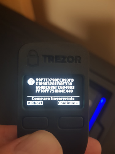 trezor fingerprint