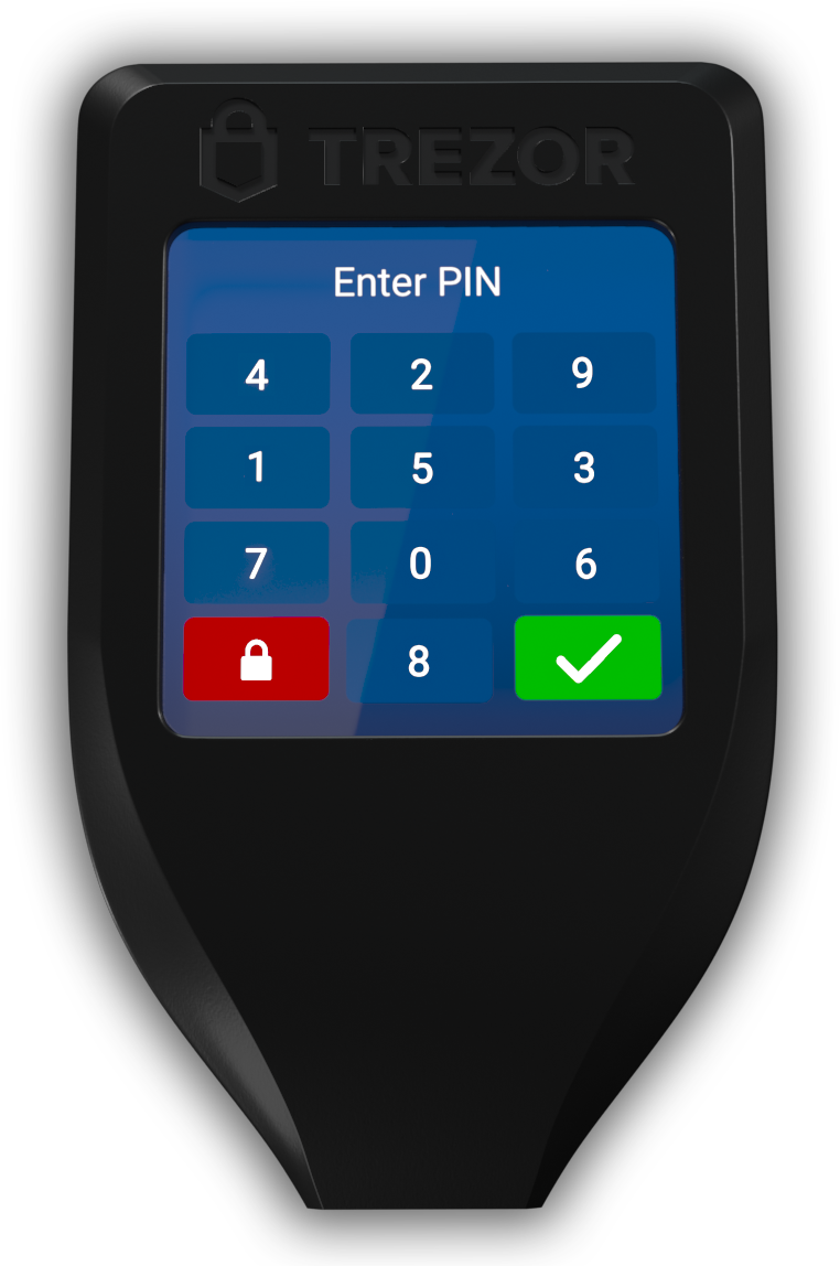 Trezor Model T security screen